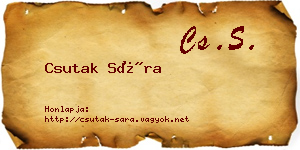 Csutak Sára névjegykártya